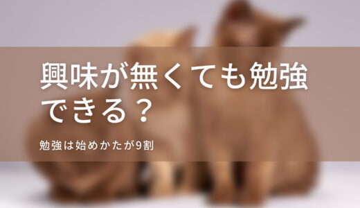 やる気が出ない？興味を持てない分野を勉強するコツ3選